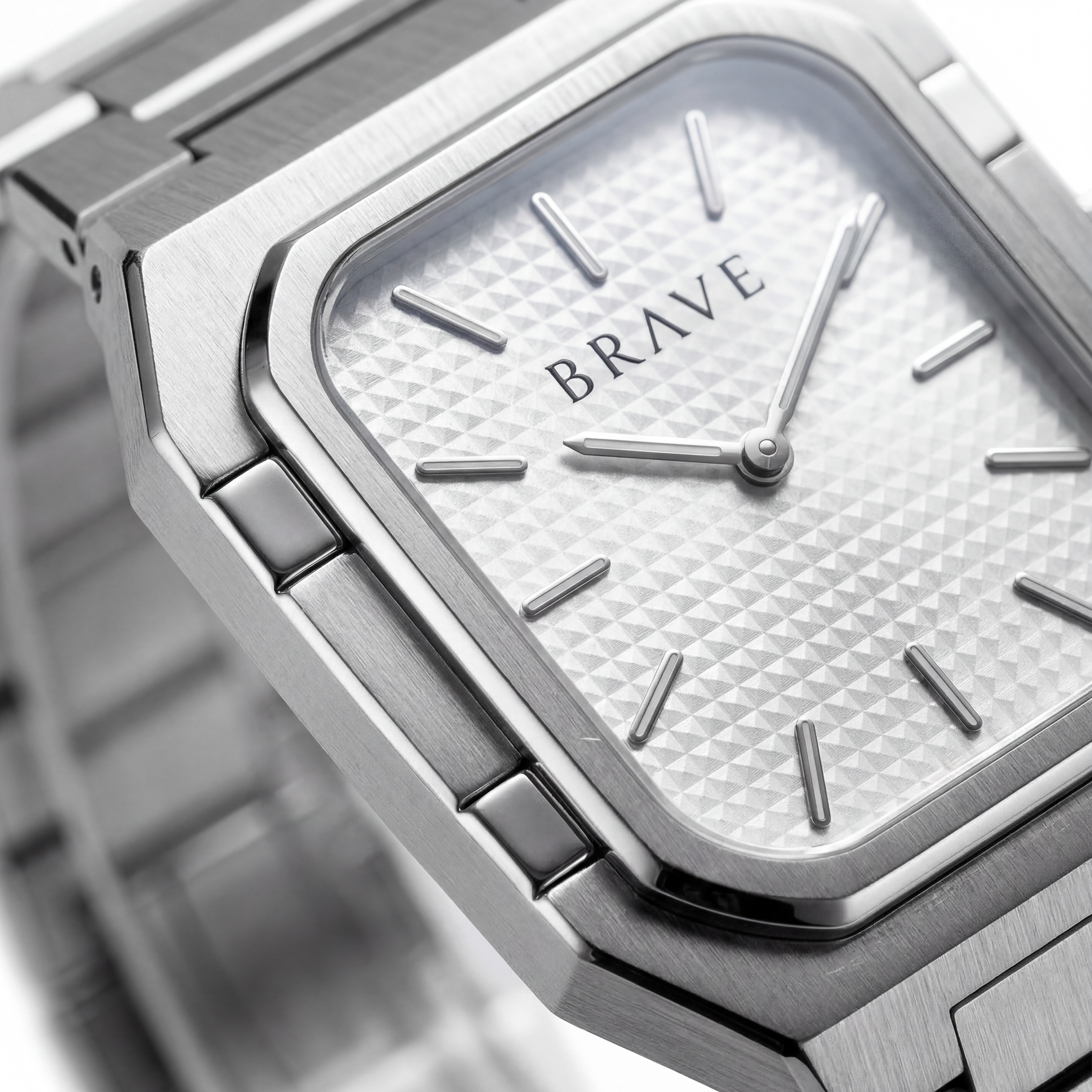 Montre BRAVE Brando ~ Argent-Blanc