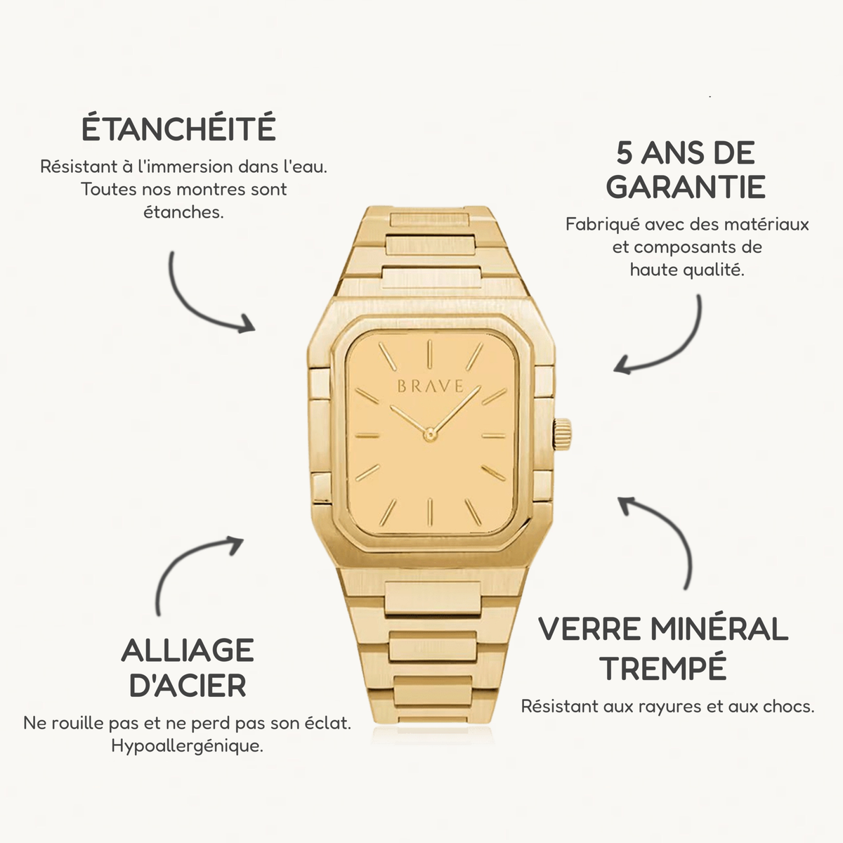 Montre BRAVE Brando ~ GoldPassion