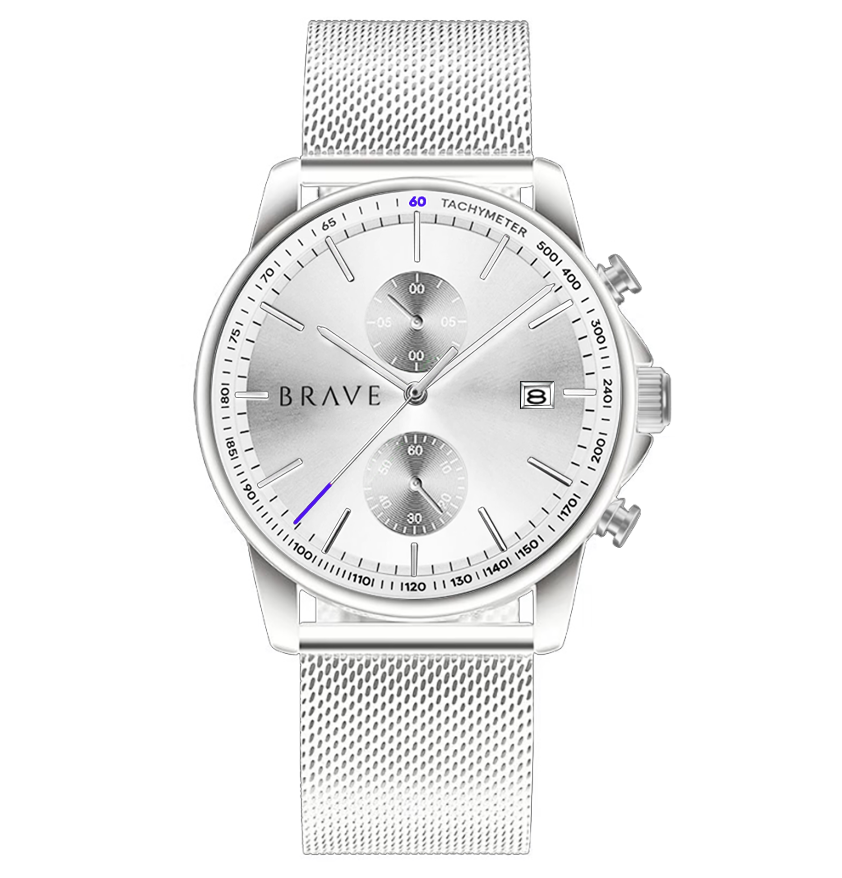 Montre BRAVE Atlantide ~ Argent