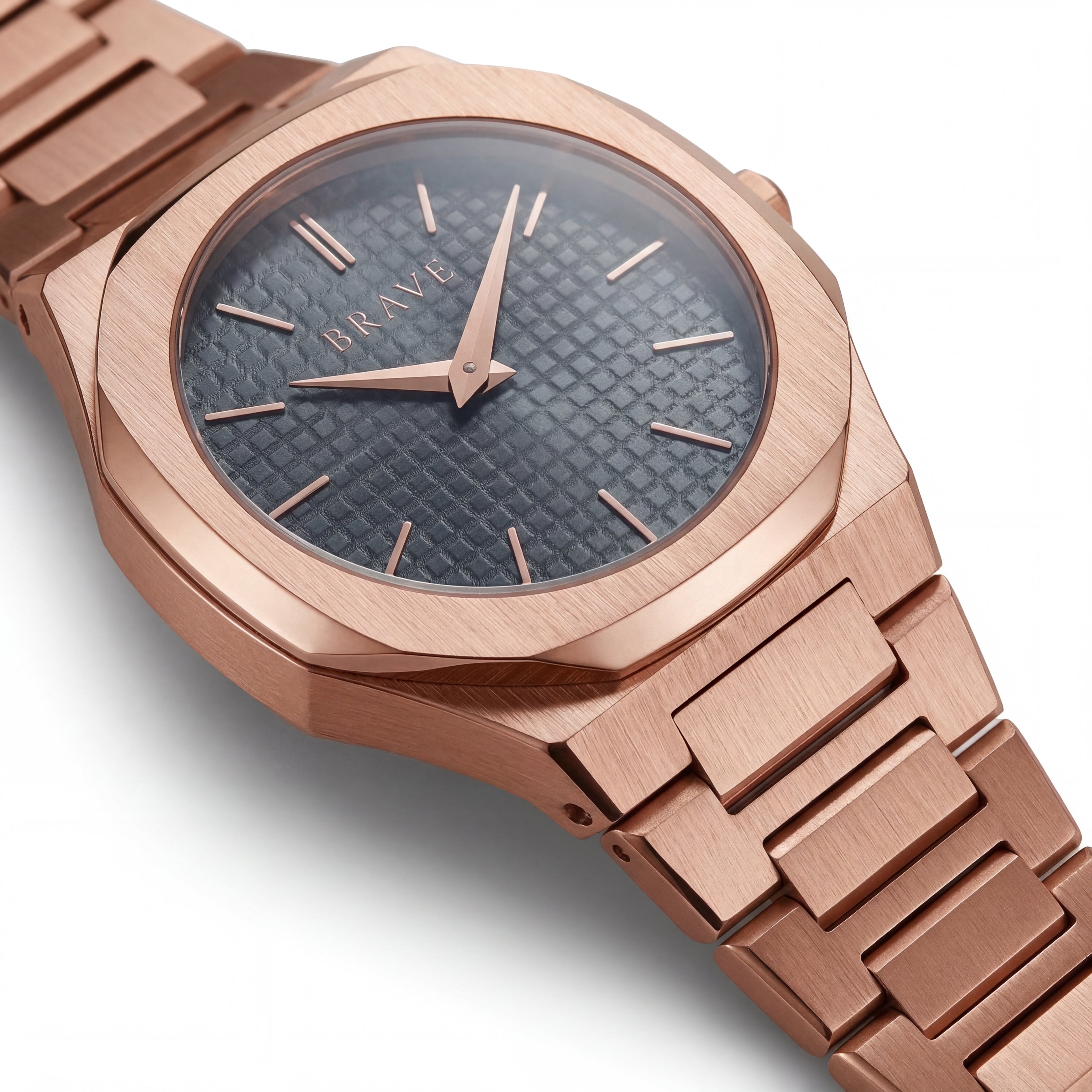 Montre BRAVE Empire ~ Or Rose-Bleu