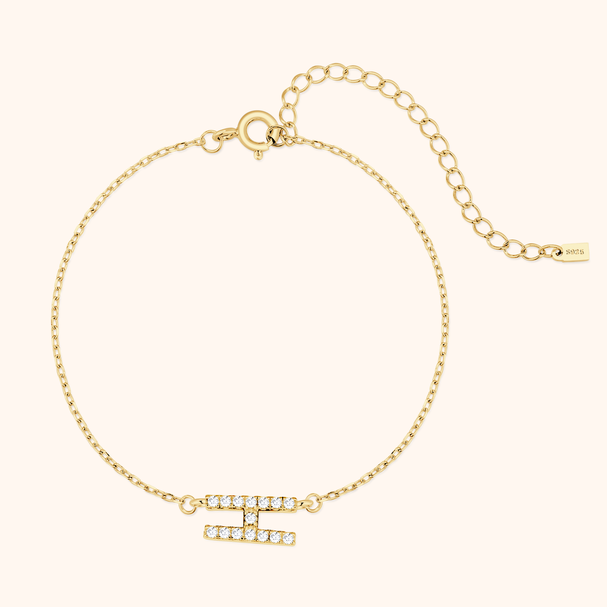 Bracelet Lettres Brillantes Alpha - LaMaisonDesBijoux