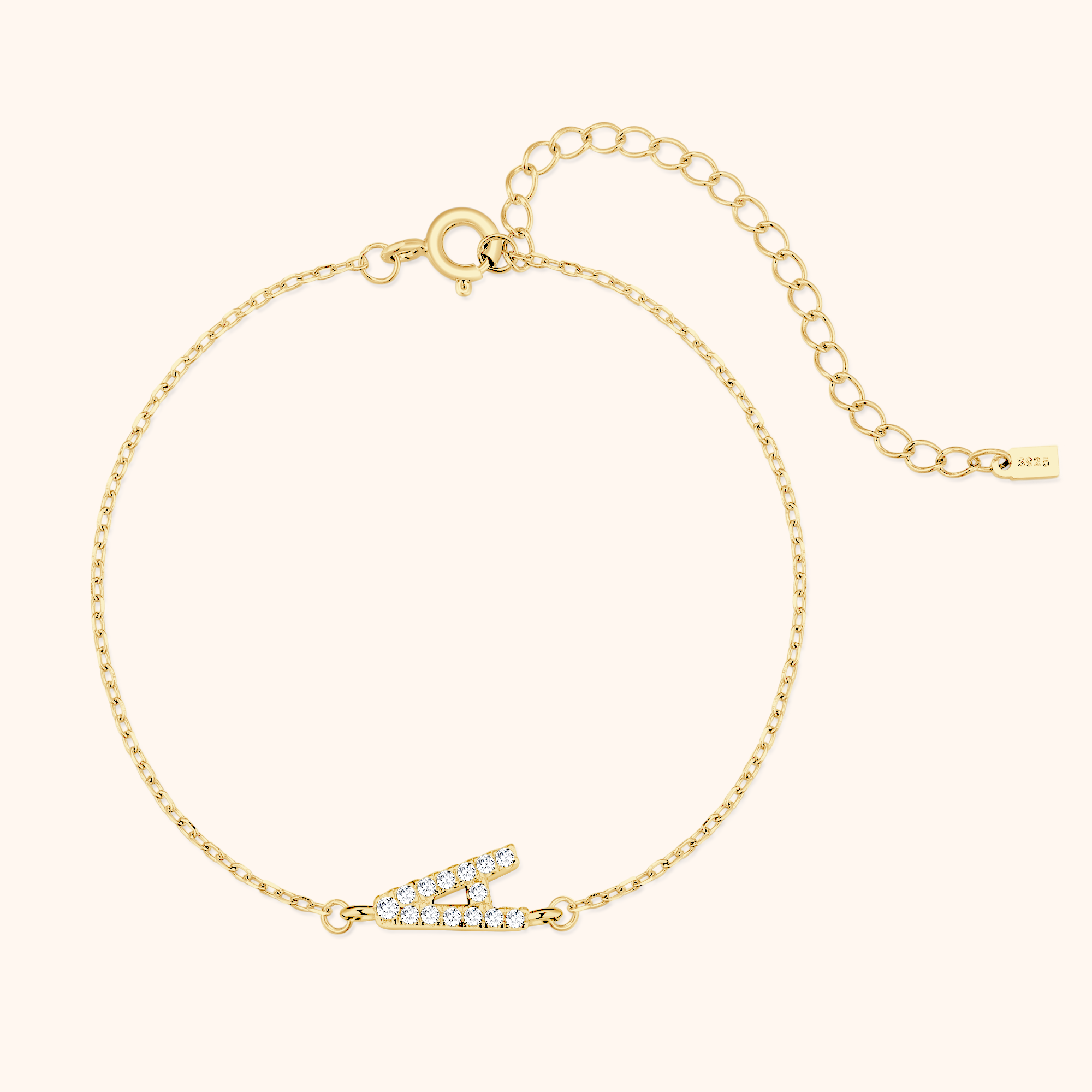 Bracelet Lettres Brillantes Alpha - LaMaisonDesBijoux