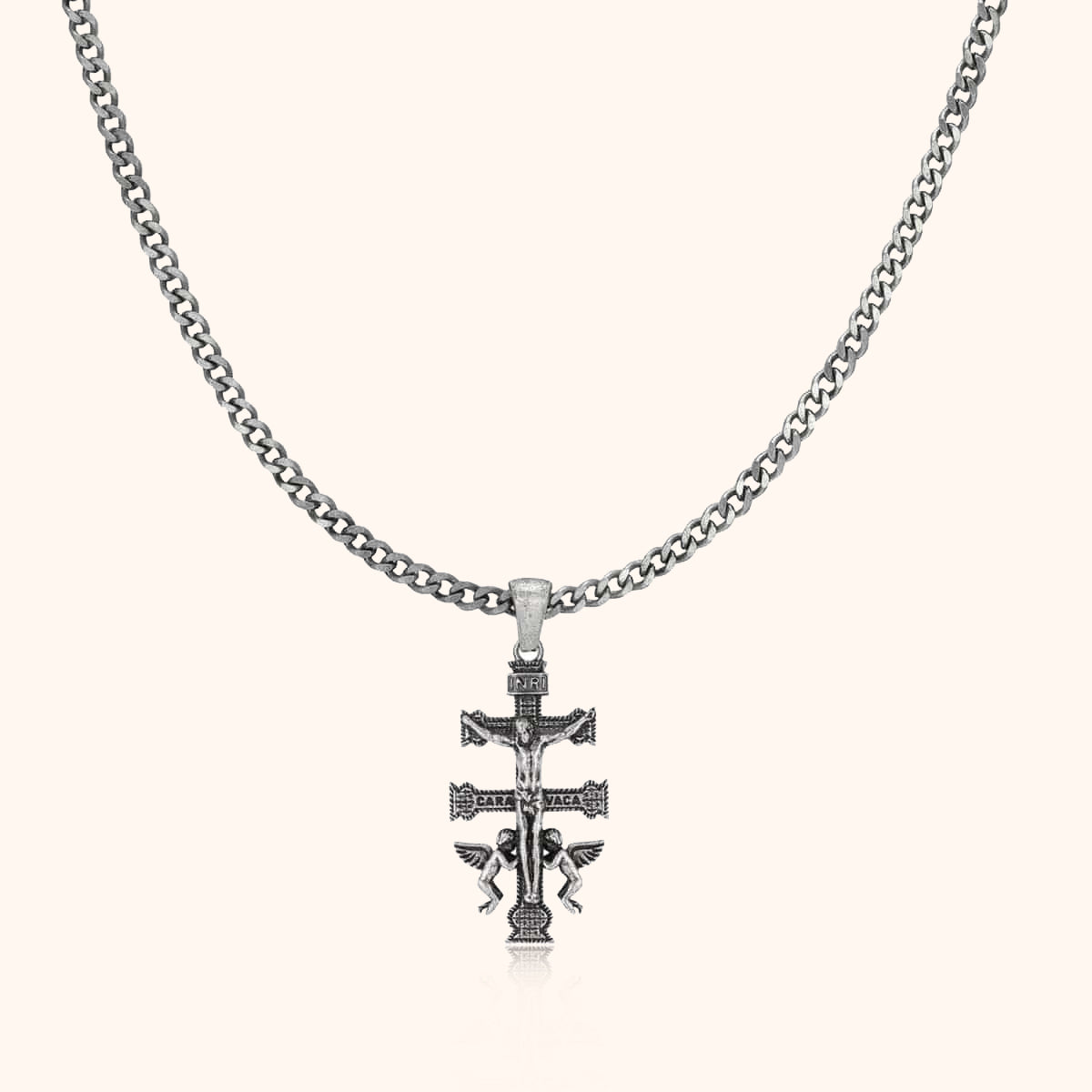 Collier Homme BRAVE "Croix de Caravaca" - LaMaisonDesBijoux