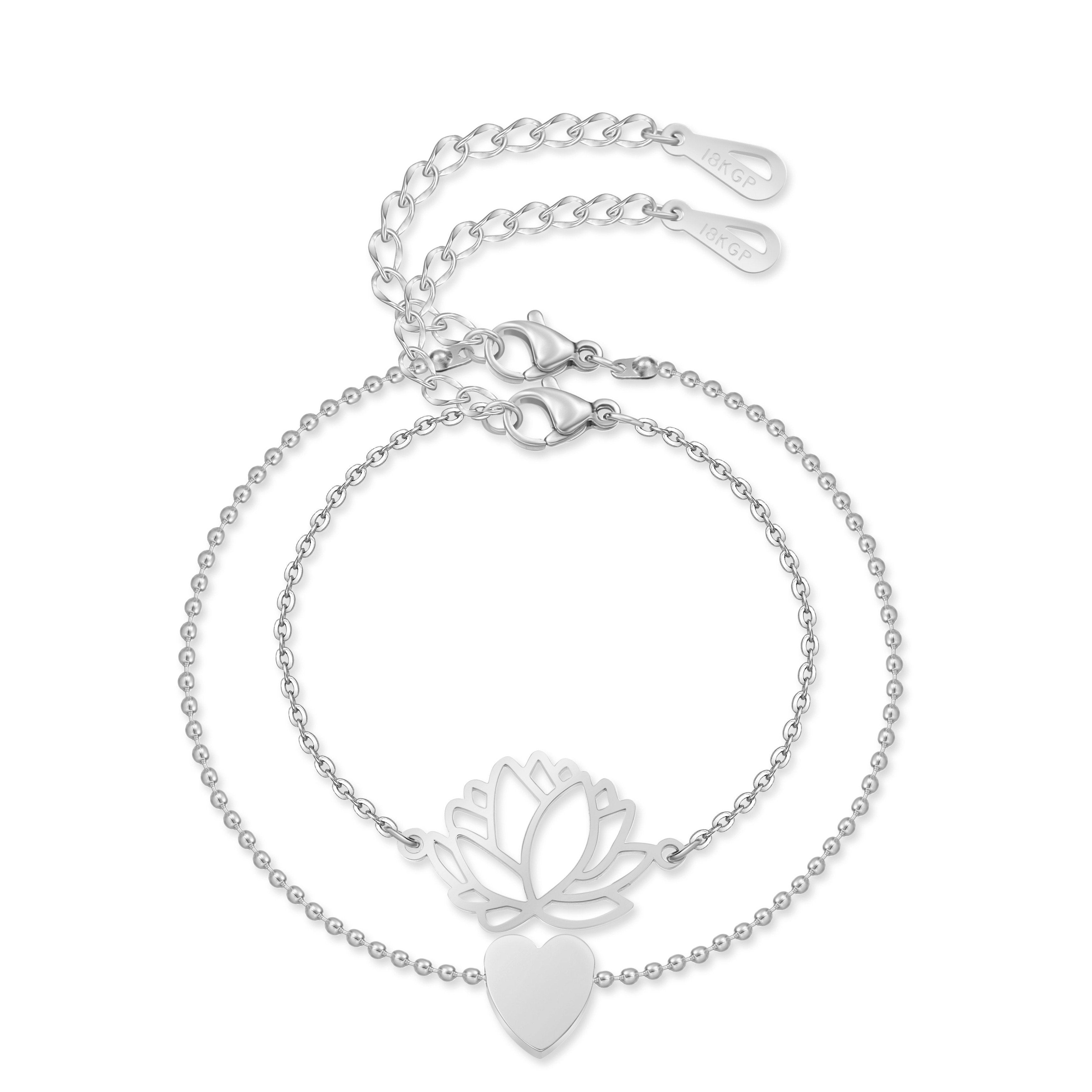 Bracelet "Lotus-Cœur" - LaMaisonDesBijoux