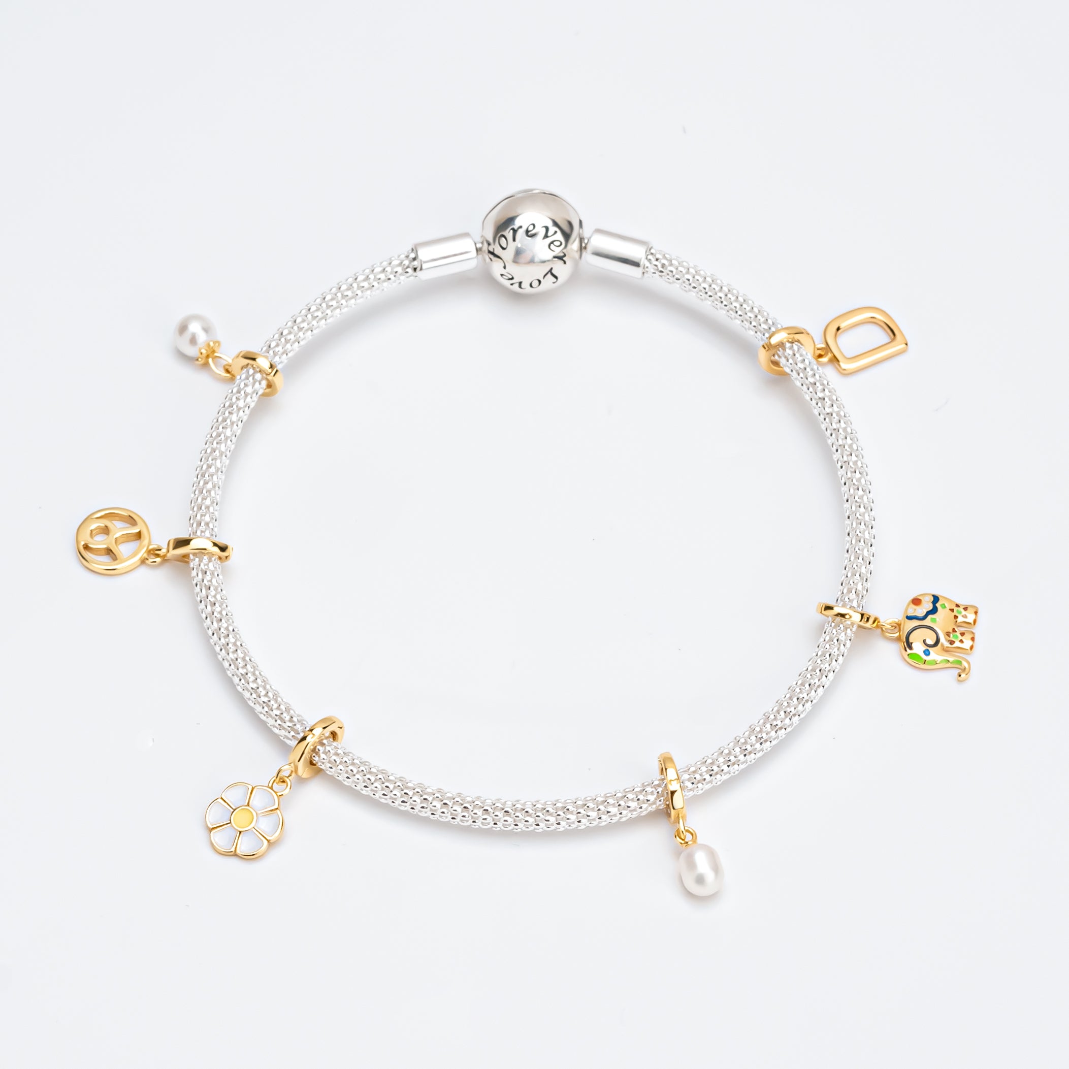 Bracelet semi-rigide BASE Perles "Amour pour Toujours" - LaMaisonDesBijoux