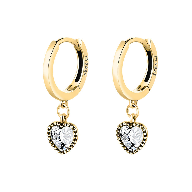 Boucles "Cœurs Cristal" - LaMaisonDesBijoux