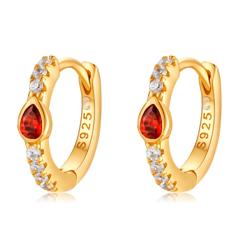 Boucles "Rouge Rubis" - LaMaisonDesBijoux