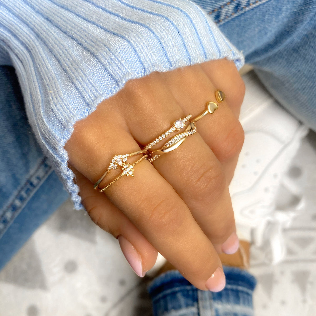Bague "Double Cœur" - LaMaisonDesBijoux