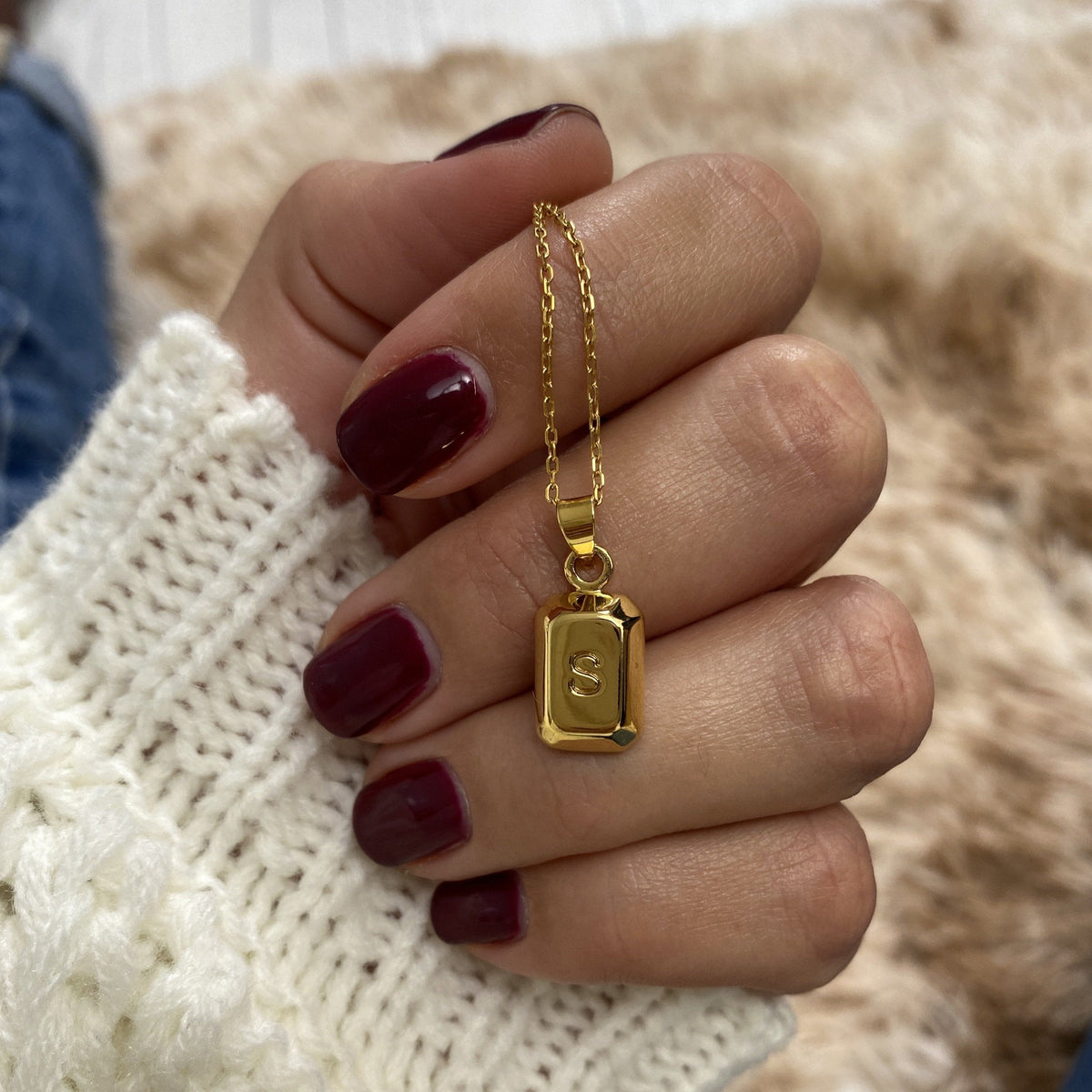 Collier "Lingot Initiale" - LaMaisonDesBijoux