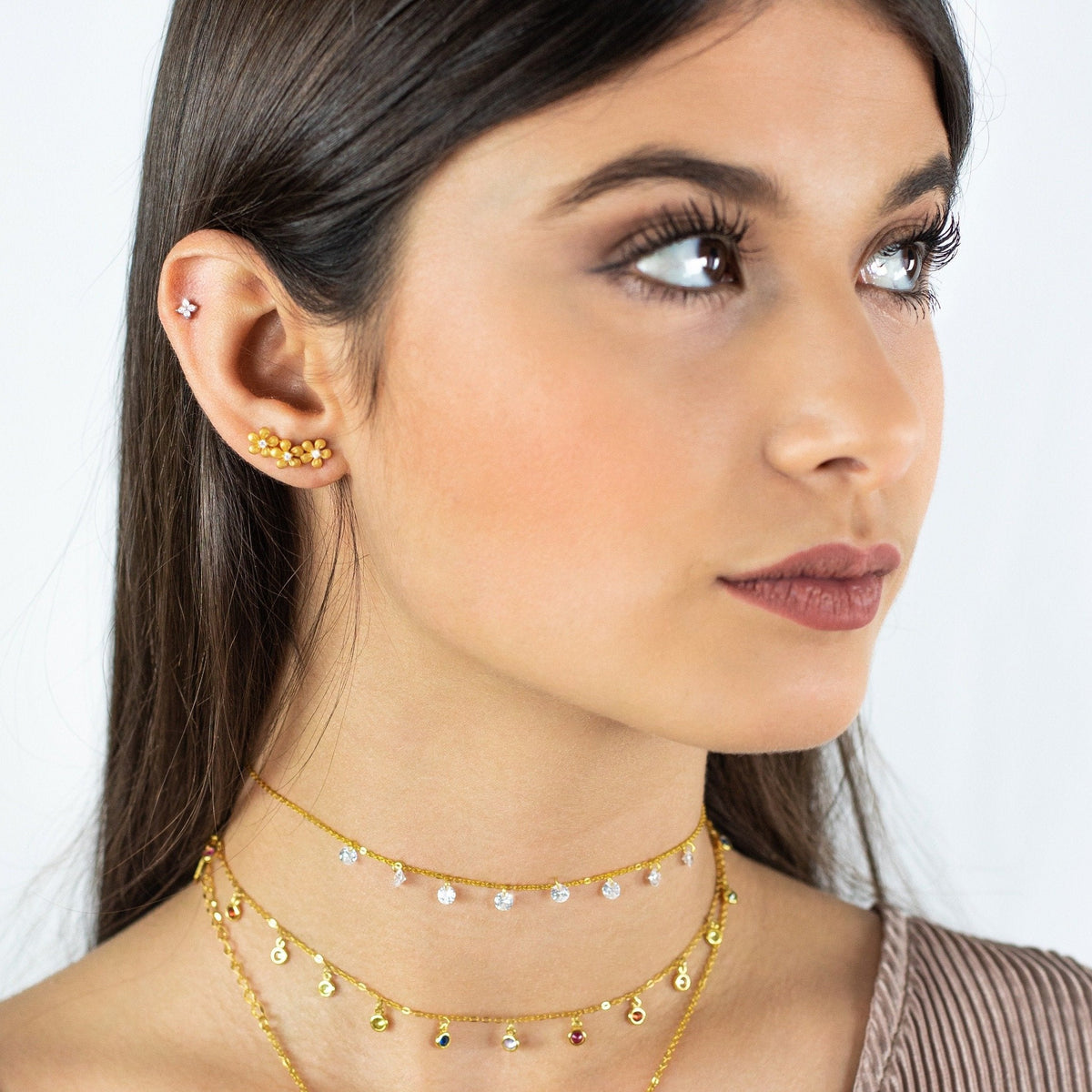 Boucles "Croix Cristal" - LaMaisonDesBijoux