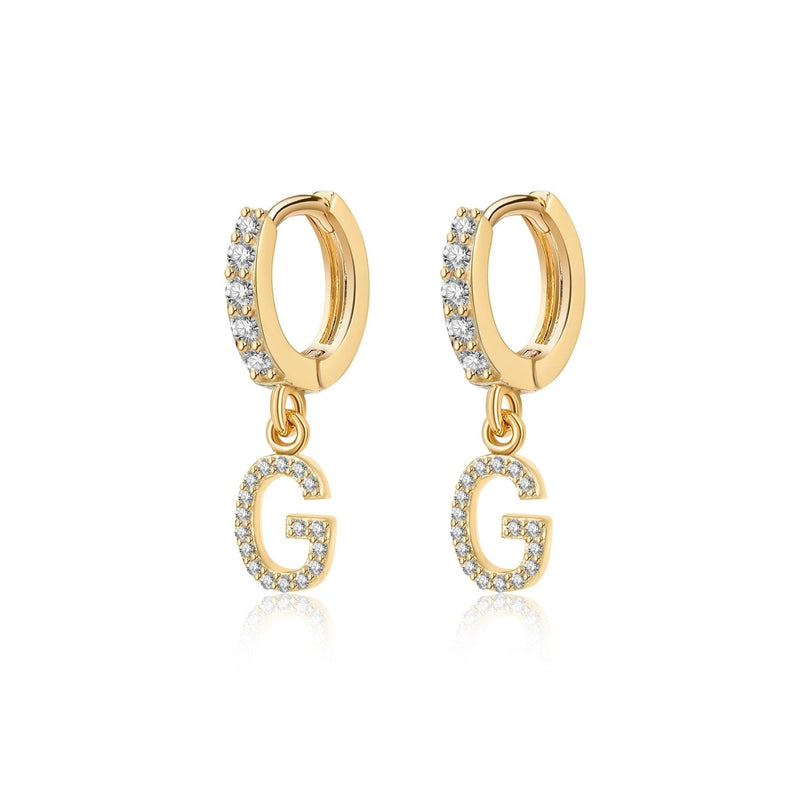 Boucles "Initiale Hoops" - LaMaisonDesBijoux