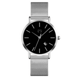 Montre "Marseille" ~ Argent Noir - LaMaisonDesBijoux