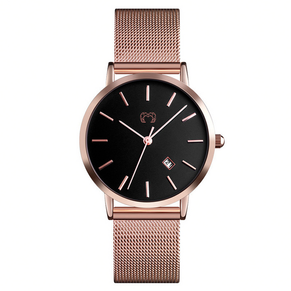 Montre "Marseille" ~ Rose Noire - LaMaisonDesBijoux