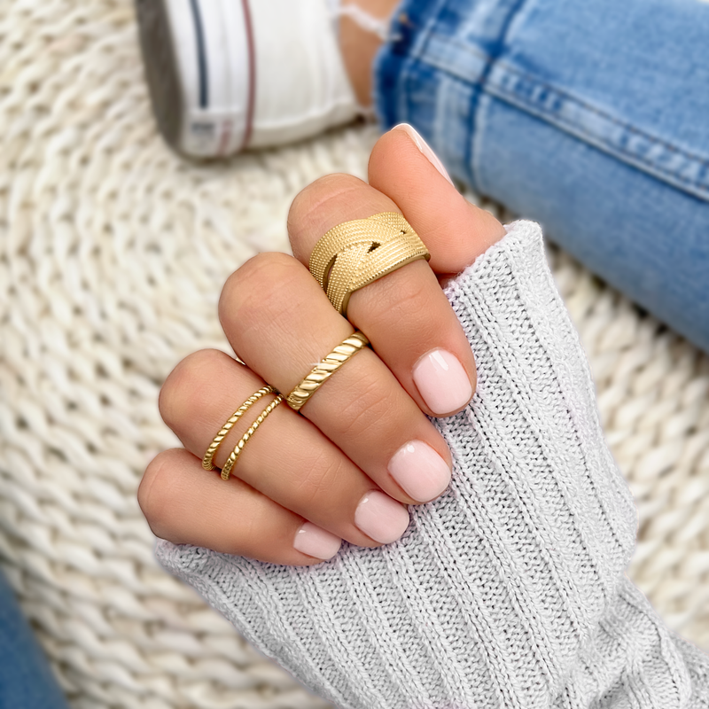 Bague "Lignes Tressées" - LaMaisonDesBijoux