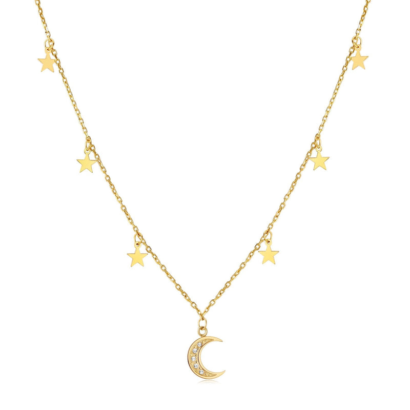 Collier "Lune Étoilée" - LaMaisonDesBijoux