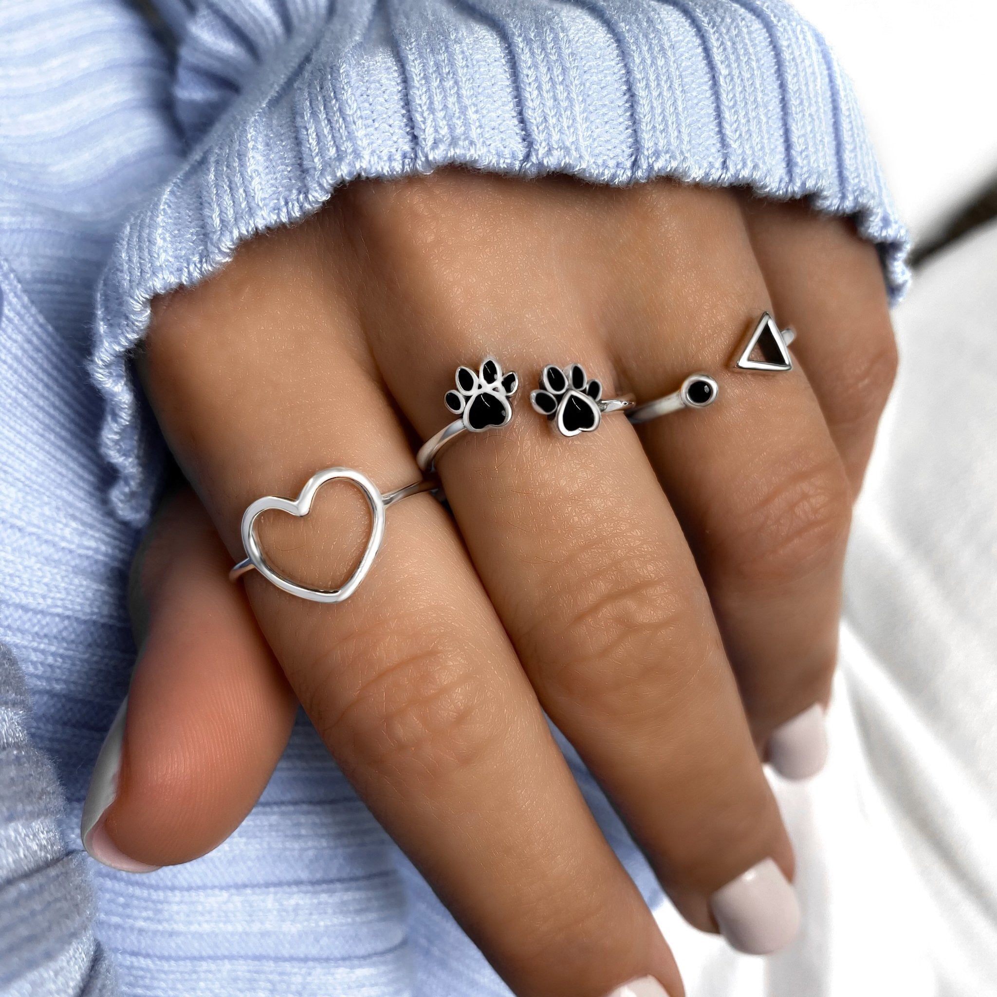 Bague "Empreintes Noires" - LaMaisonDesBijoux