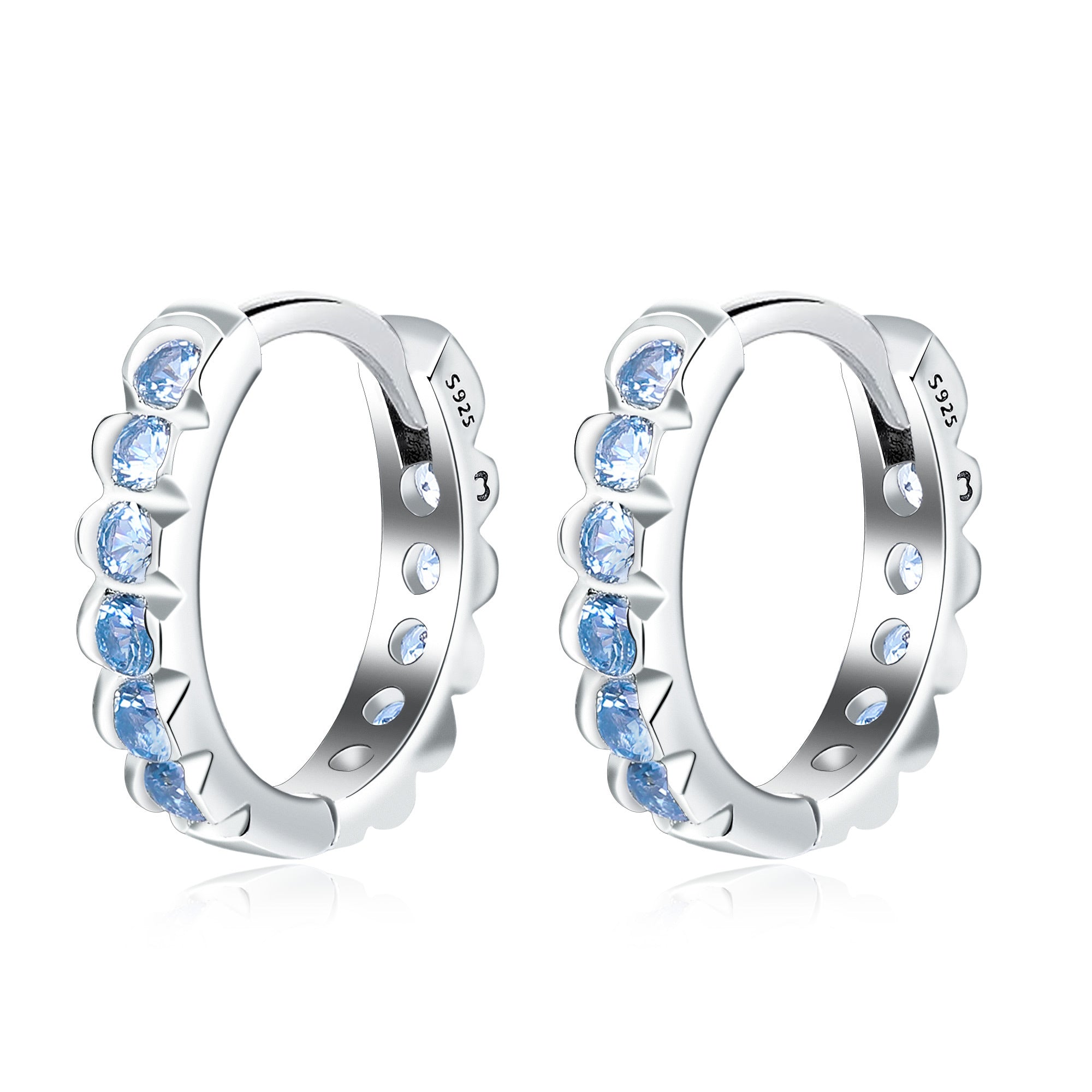 Boucles "Bleue Rocheux" - LaMaisonDesBijoux