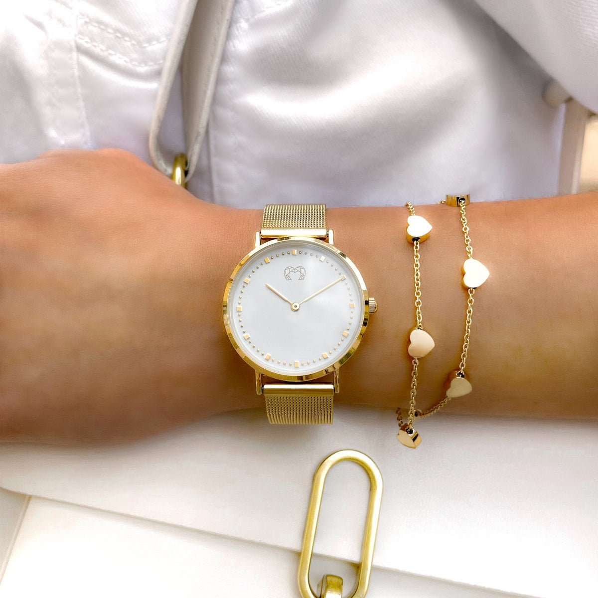 Montre "Juliette" ~ Or Blanc - LaMaisonDesBijoux