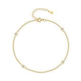 Bracelet de cheville "Diamants" - LaMaisonDesBijoux